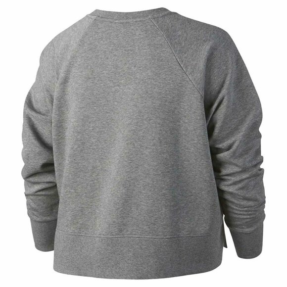 Nike Dri-FIT Versa Crop Gray Crew Pullover Sweatshirt Top 2X - Picture 7 of 7
